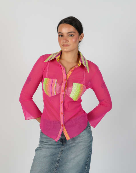 Vintage Made in Italy S blouse in pink - view 1