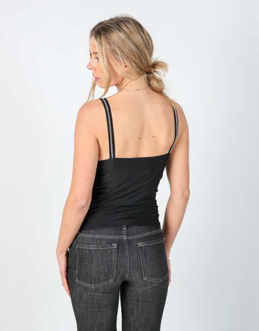 Vintage Made in Italy S cami in black, 2 of 4