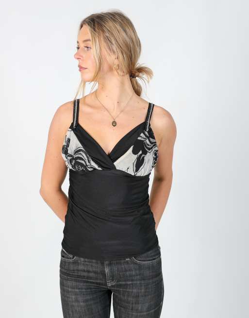 Vintage Made in Italy S cami in black, 3 of 4