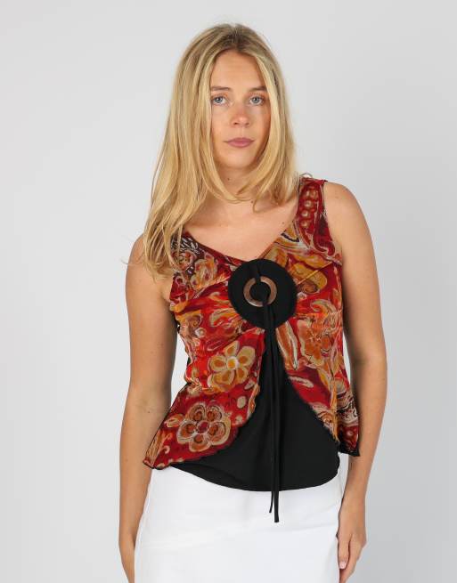 Vintage Made in Italy S cami in black