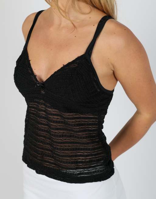Vintage Made in Italy S cami in black, 4 of 4