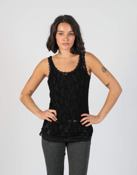 Vintage Made in Italy S cami in black - view 1