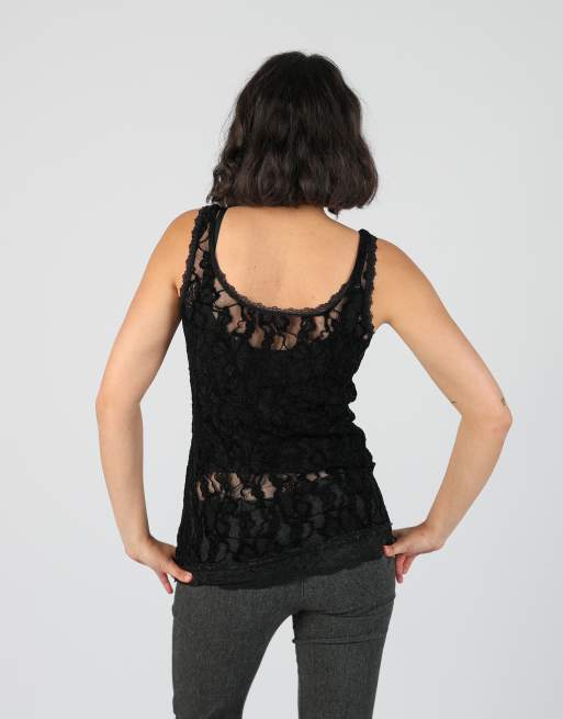 Vintage Made in Italy S cami in black, 2 of 4