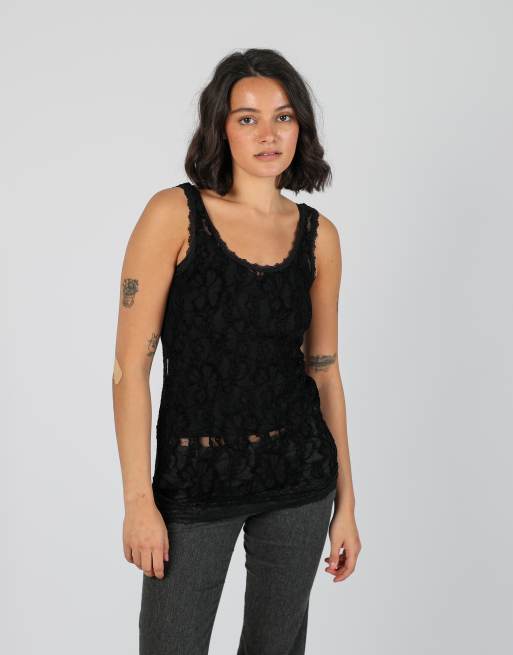 Vintage Made in Italy S cami in black, 3 of 4