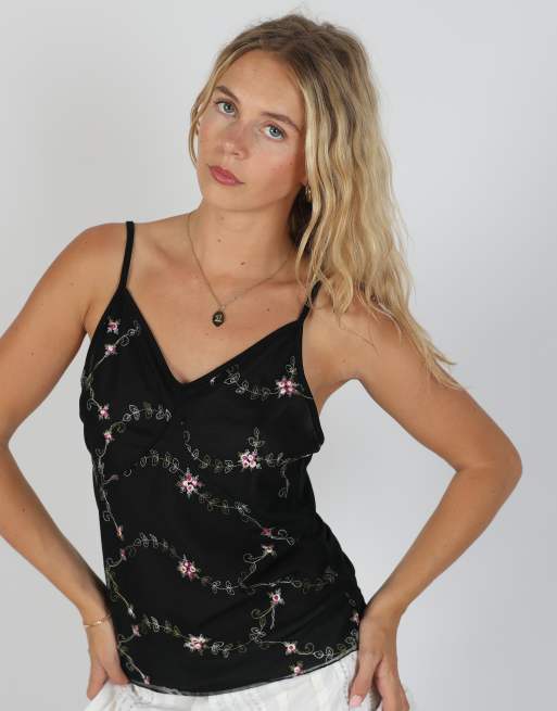 Vintage Made in Italy S cami in black, 3 of 4