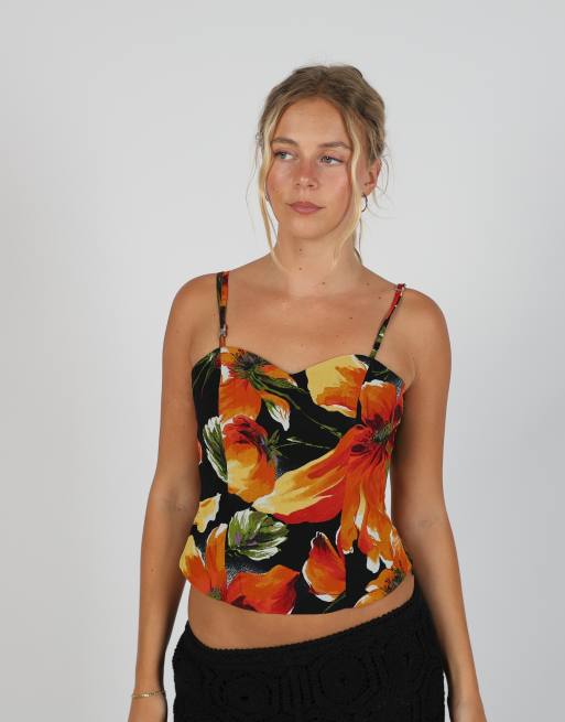 Vintage Made in Italy S cami in black