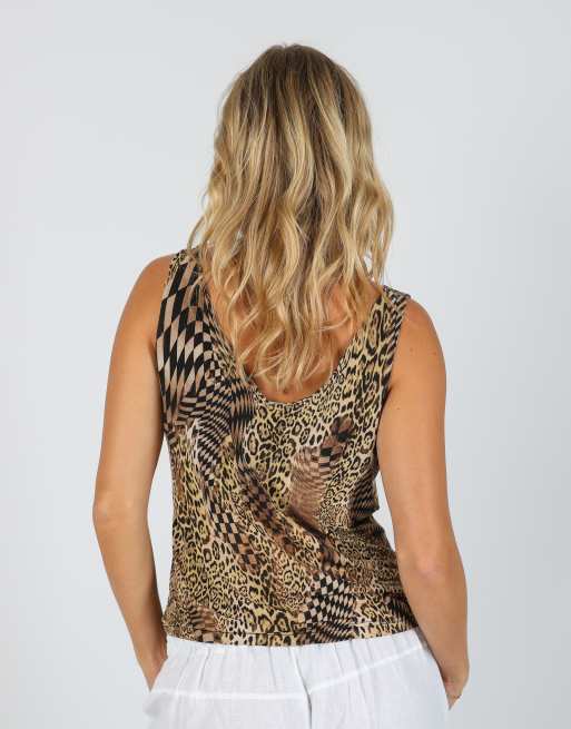 Vintage Made in Italy S cami in brown, 2 of 4