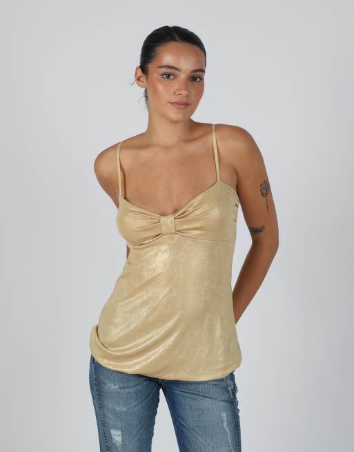 Vintage Made in Italy S cami in gold, 3 of 4