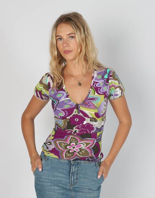 Vintage Made in Italy S cami in purple