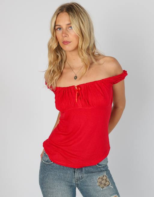 Vintage Made in Italy S cami in red