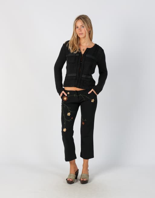 Vintage Made in Italy S capri trouser in black, 3 of 4