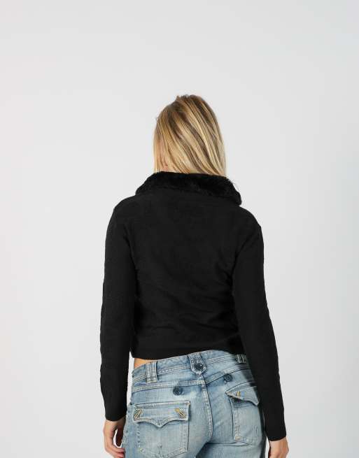 Vintage Made in Italy S cardigan in black, 2 of 4