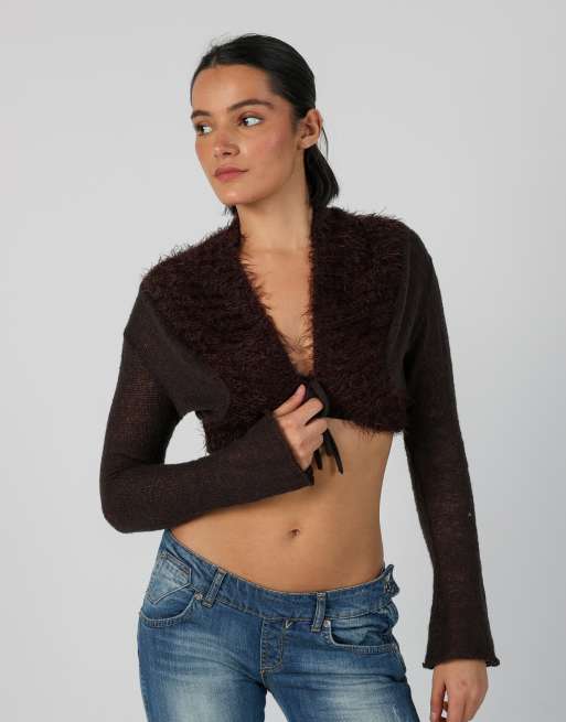 Vintage Made in Italy S cardigan in brown, 1 of 4