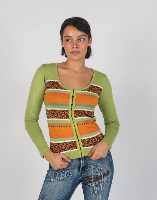 Vintage Made in Italy S cardigan in light green, 1 of 4