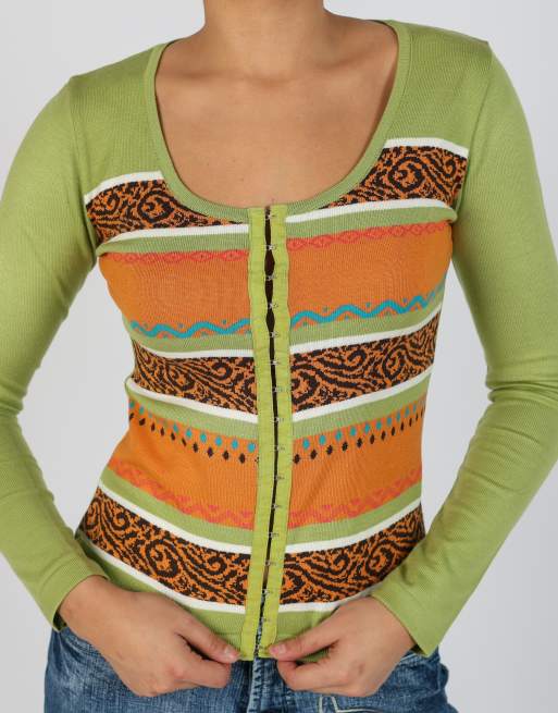 Vintage Made in Italy S cardigan in light green, 4 of 4