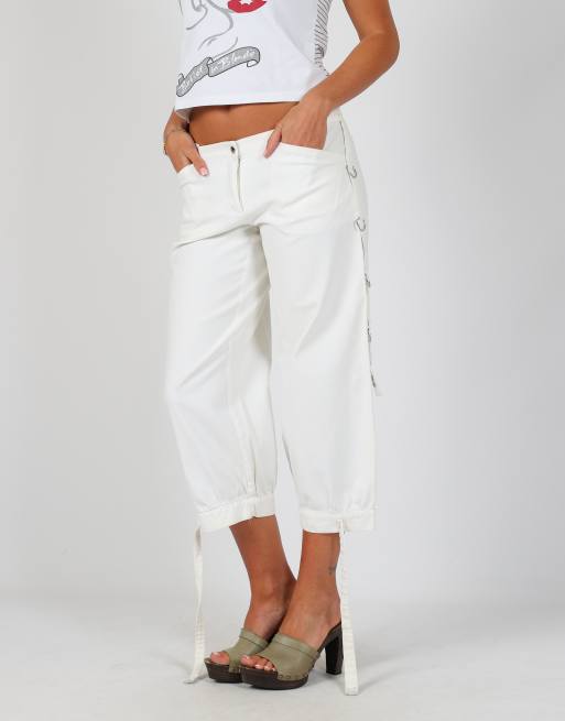 Vintage Made in Italy S cargo pants in ivory, 2 of 4
