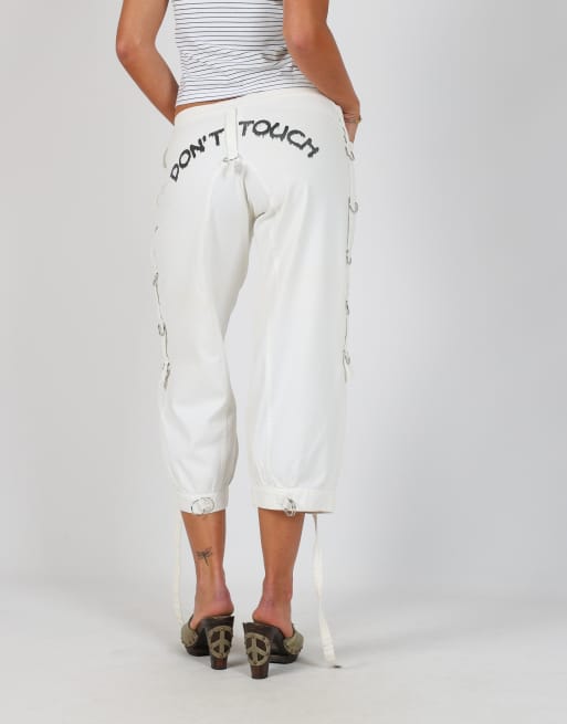Vintage Made in Italy S cargo pants in ivory, 4 of 4