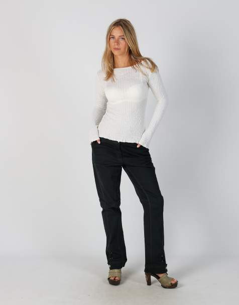 Vintage Made in Italy S casual trousers in black - view 1