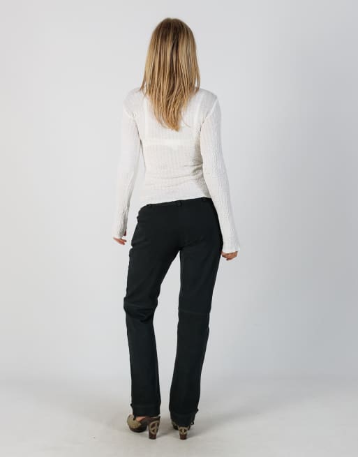 Vintage Made in Italy S casual trousers in black, 3 of 4