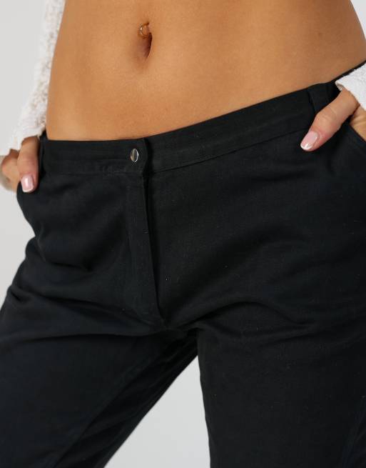 Vintage Made in Italy S casual trousers in black, 4 of 4