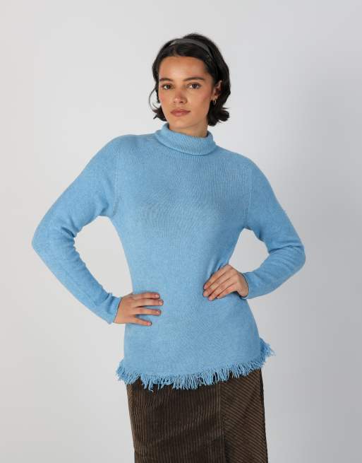 Vintage Made in Italy S knitted jumper in light blue, 1 of 4