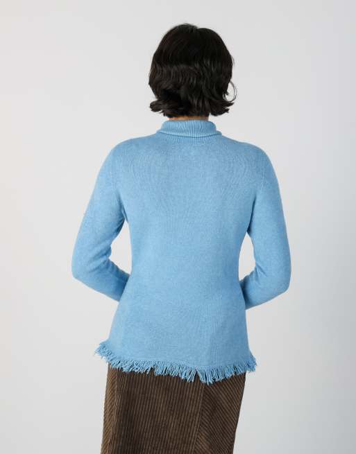 Vintage Made in Italy S knitted jumper in light blue, 2 of 4