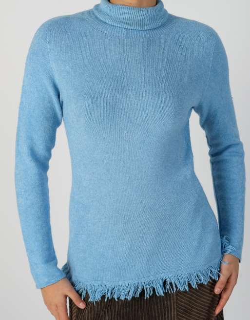 Vintage Made in Italy S knitted jumper in light blue, 4 of 4