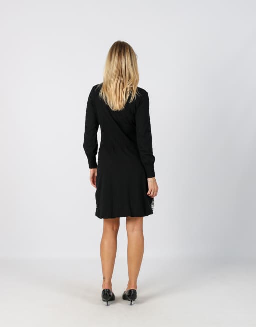 Vintage Made in Italy S knitted midi dress in black, 3 of 4