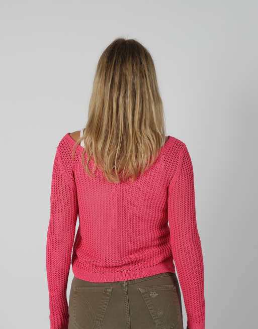 Vintage Made in Italy S knitted top in pink, 2 of 4