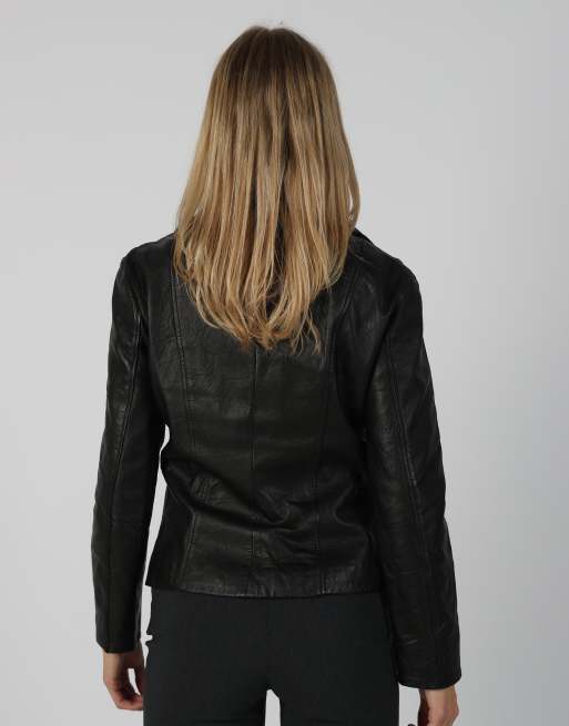 Vintage Made in Italy S leather jacket in black, 2 of 4
