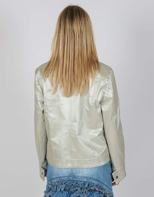 Vintage Made in Italy S light jacket in silver, 2 of 4
