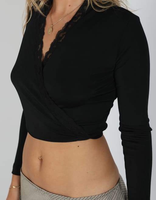 Vintage Made in Italy S long sleeve top in black, 4 of 4