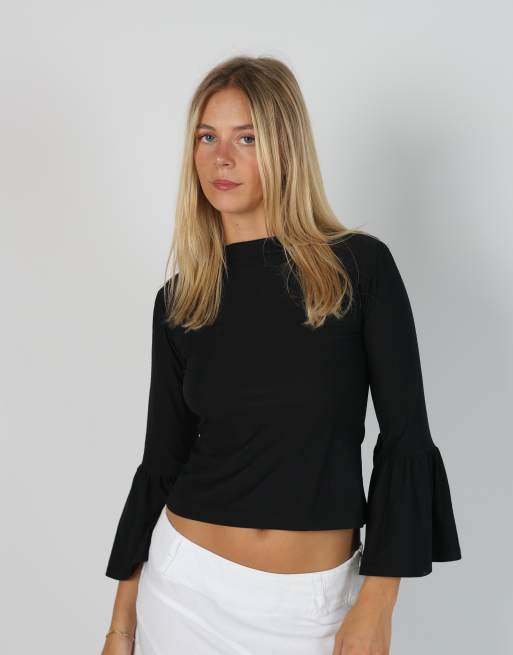 Vintage Made in Italy S long sleeve top in black, 1 of 4