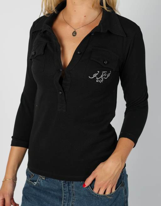 Vintage Made in Italy S long sleeve top in black, 4 of 4