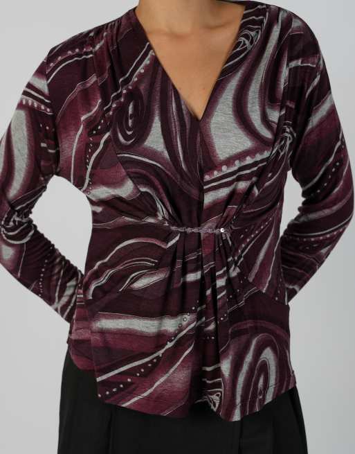 Vintage Made in Italy S long sleeve top in purple, 4 of 4