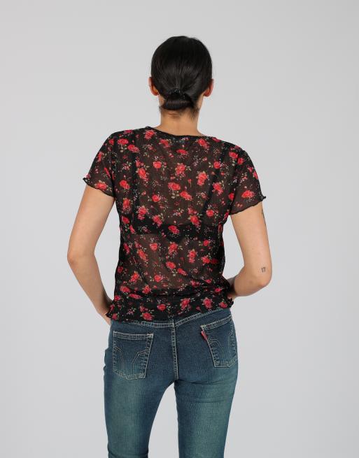 Vintage Made in Italy S mesh top in black, 2 of 4