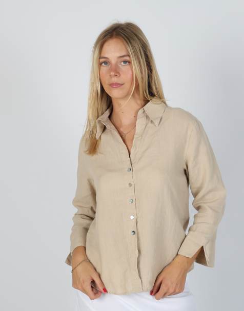 Vintage Made in Italy S shirt in beige - view 1