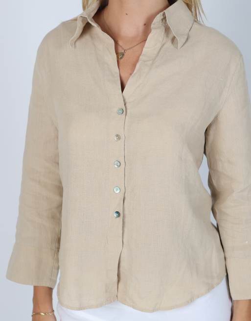 Vintage Made in Italy S shirt in beige, 4 of 4