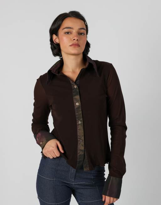 Vintage Made in Italy S shirt in brown, 3 of 4