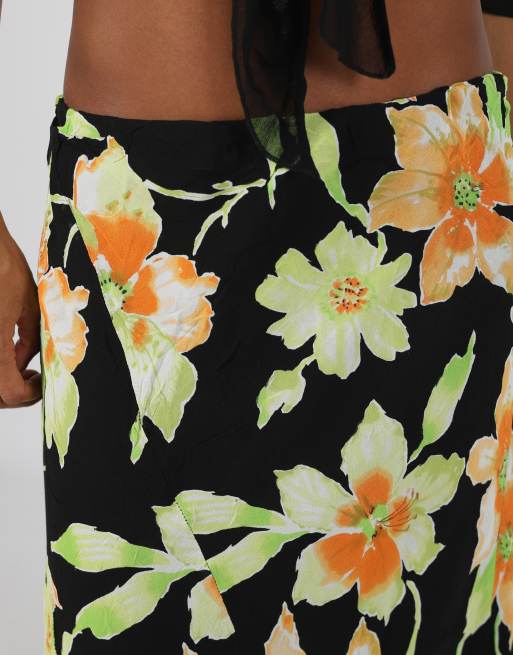 Vintage Made in Italy S woven maxi skirt in black, 4 of 4