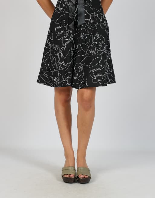 Vintage Made in Italy S woven midi dress in black, 2 of 4