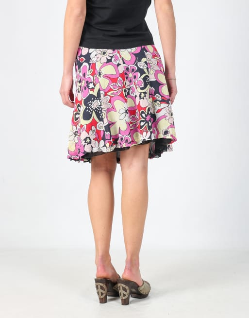 Vintage Made in Italy S woven midi skirt in black, 2 of 4