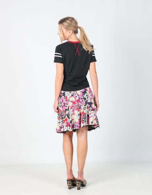 Vintage Made in Italy S woven midi skirt in black, 3 of 4