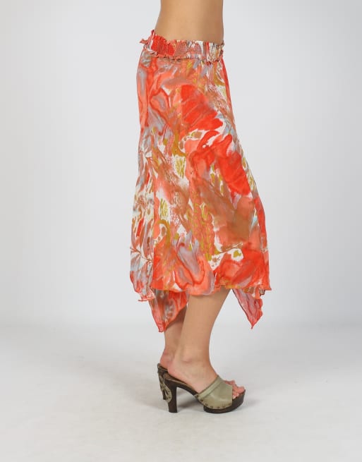 Vintage Made in Italy S woven midi skirt in multi colured, 2 of 4