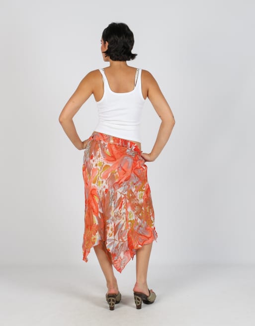 Vintage Made in Italy S woven midi skirt in multi colured, 3 of 4