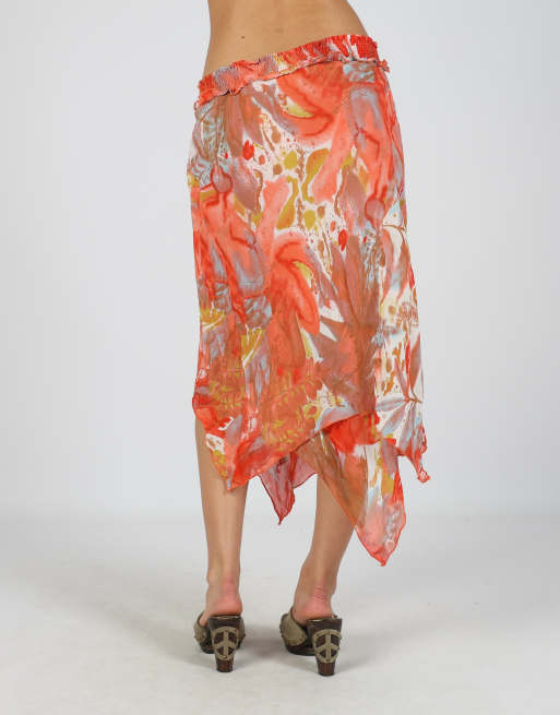 Vintage Made in Italy S woven midi skirt in multi colured, 4 of 4