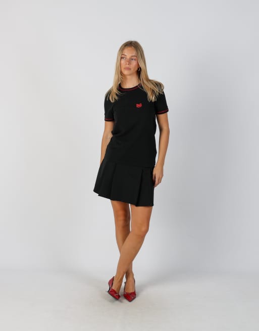 Vintage Made in Italy S woven mini skirt in black, 1 of 4