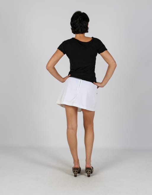 Vintage Made in Italy S woven mini skirt in ivory, 3 of 4