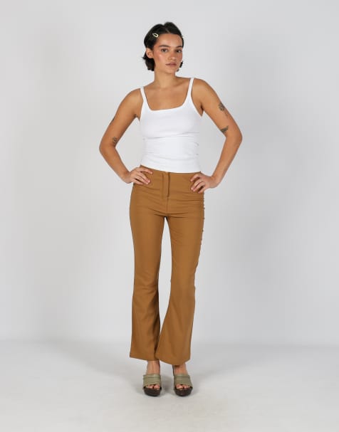 Vintage Made in Italy S woven trousers in beige - view 1