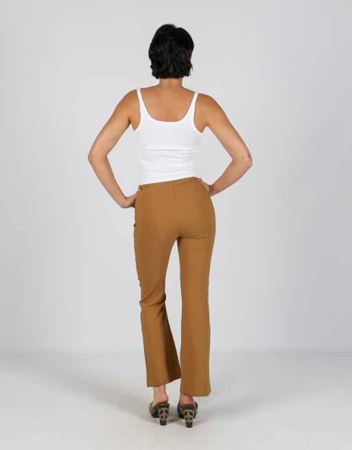 Vintage Made in Italy S woven trousers in beige, 3 of 4
